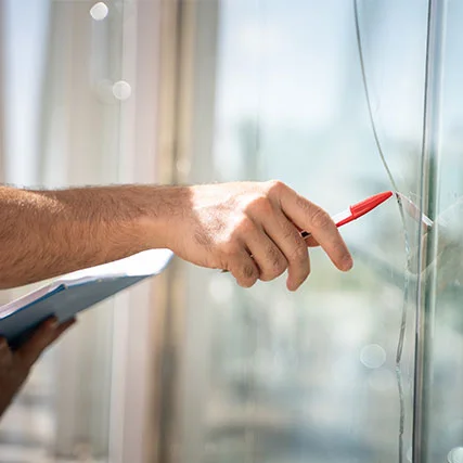 broken glass repair in Airdrie